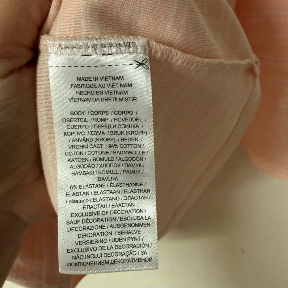Ralph Lauren Pale Pink Boatneck 3/4 Sleeve Top - Picture 4 of 5